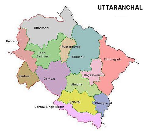 Uttarakhand Map